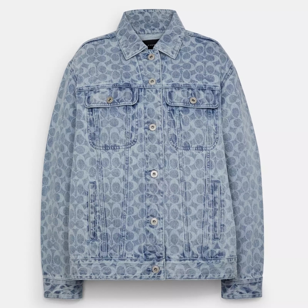 Coach Signature C logo denim jacket